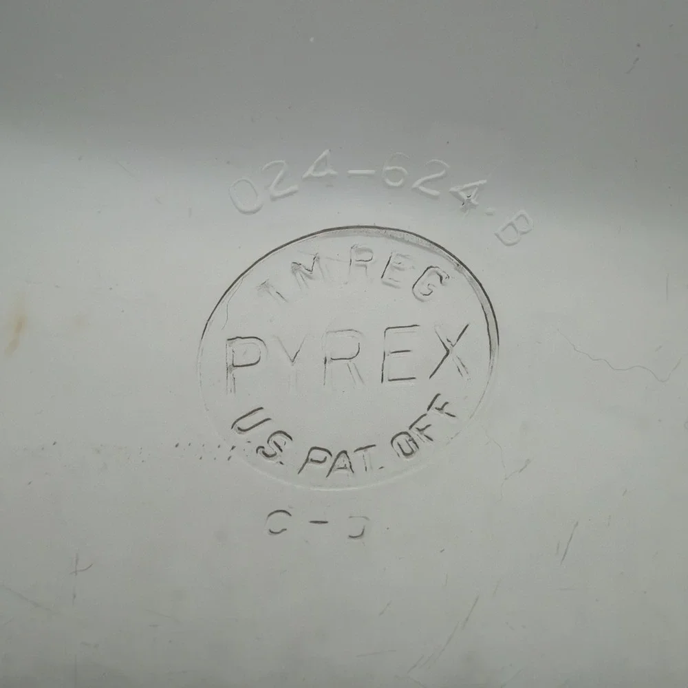 Pyrex Clear Glass Casserole Dish 024-624-B & 684-C EUC